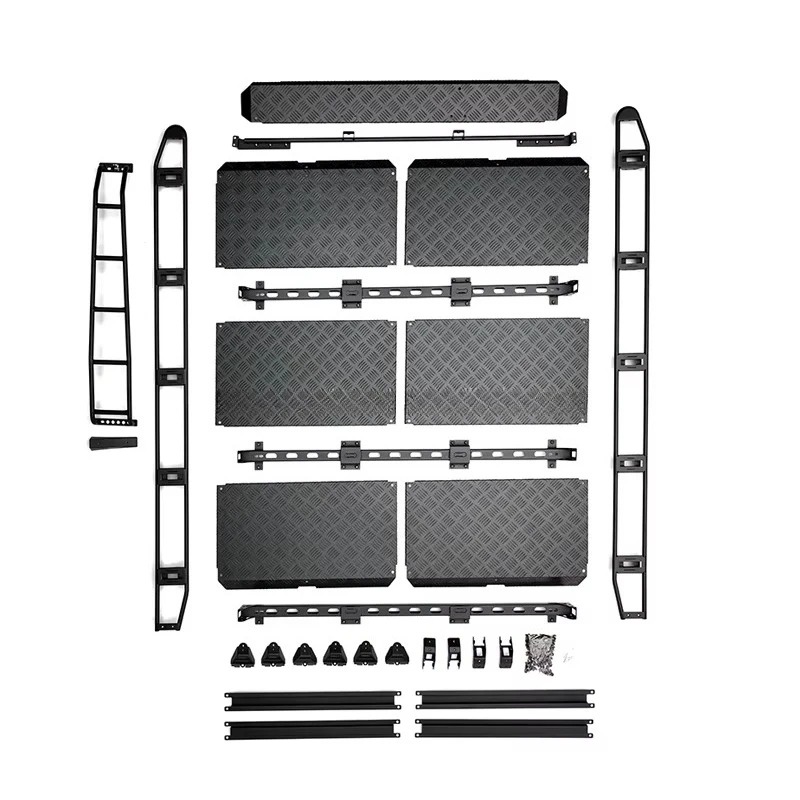 W465 Roof Rack with Rear Ladder Stainless Steel Black Universal Off Road Luggage Rack for New G Class W465 G63 G450 G500 Car